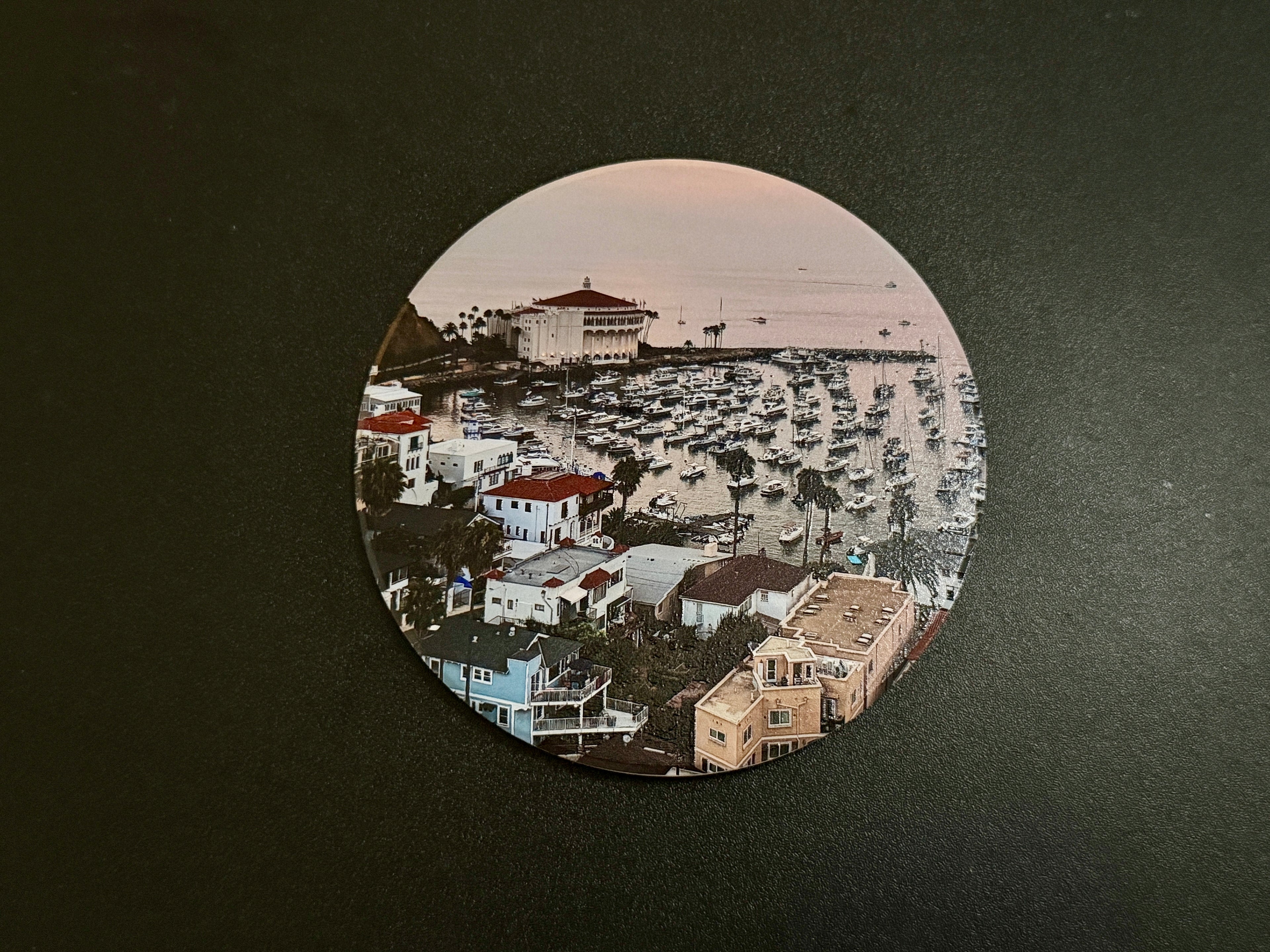 4" Ceramic Coaster - Avalon Harbor Sunset