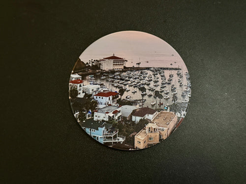 4" Ceramic Coaster - Avalon Harbor Sunset